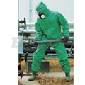 L号绿色PVC带衬化学防护服
